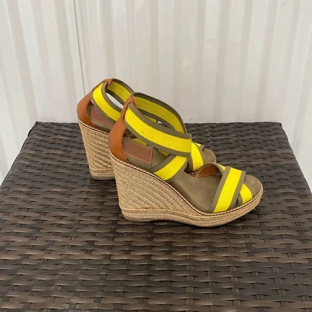 Tory Burch, wedge sandals, size 7